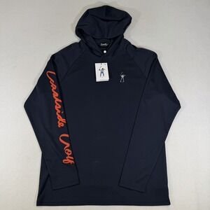 NWT Eastside Golf Men's Small Navy Blue Long Sleeve Lightweight Golf Hoodie $115